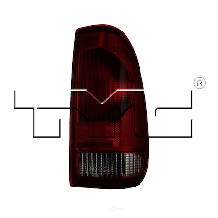 Tyc Tail Light Assembly, Regular, No Tyc 11-3189-01 Tyc 11-3189-01